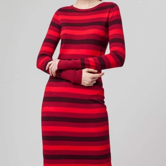 Stripped Maxi Sweater Dress - Picture 1 of 8